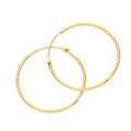9 Karat Gold 0,8 mm Röhrenohrringe 8 mm - 20 mm