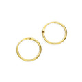 9 Karat Gold 1 mm Röhrenohrringe 8 mm - 20 mm