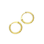 9 Karat Gold 1,2 mm Röhrenohrringe 8 mm - 20 mm