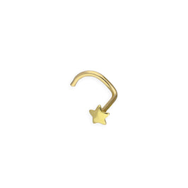 9 Karat Gold 22Ga Stern Nasenschraube