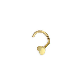 9 Karat Gold 23Ga Herz Nasenschraube