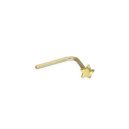 9 Karat Gold 22Ga Stern L - förmig Nasenstecker
