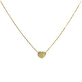 9 Karat Gold & 0,006 Karat Diamant Herz Perle an Fein 118 cm Kette