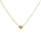 9 Karat Gold & 0,006 Karat Diamant Herz Perle an Fein 118 cm Kette