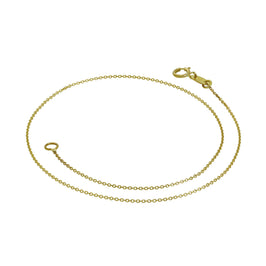 Panzerketten-Fußkettchen aus 9 Karat Gold, 24 cm