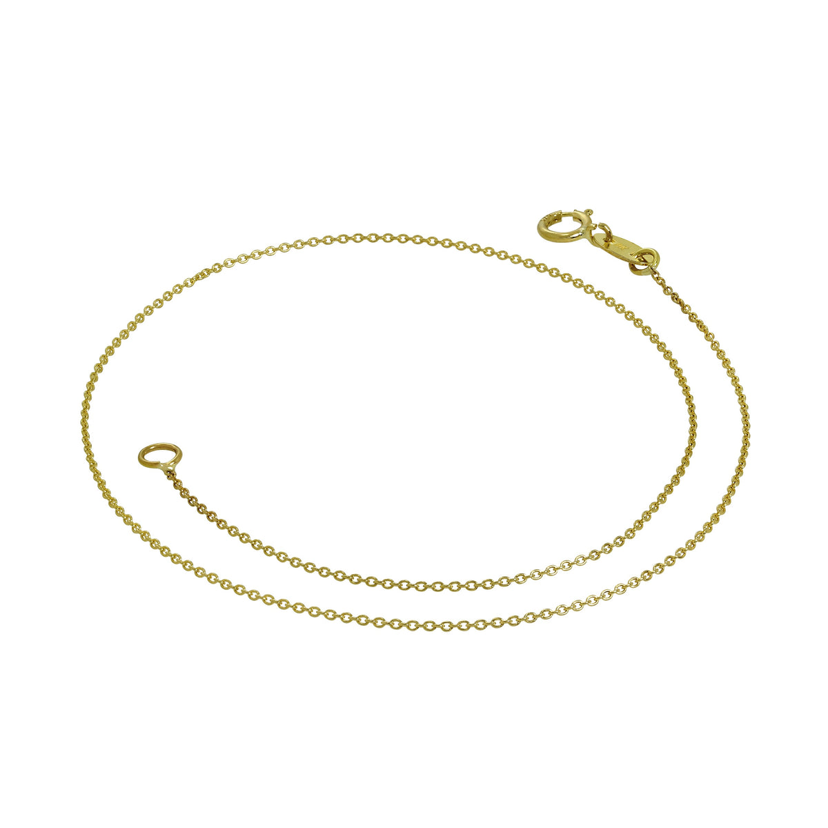 Panzerketten-Fußkettchen aus 9 Karat Gold, 24 cm