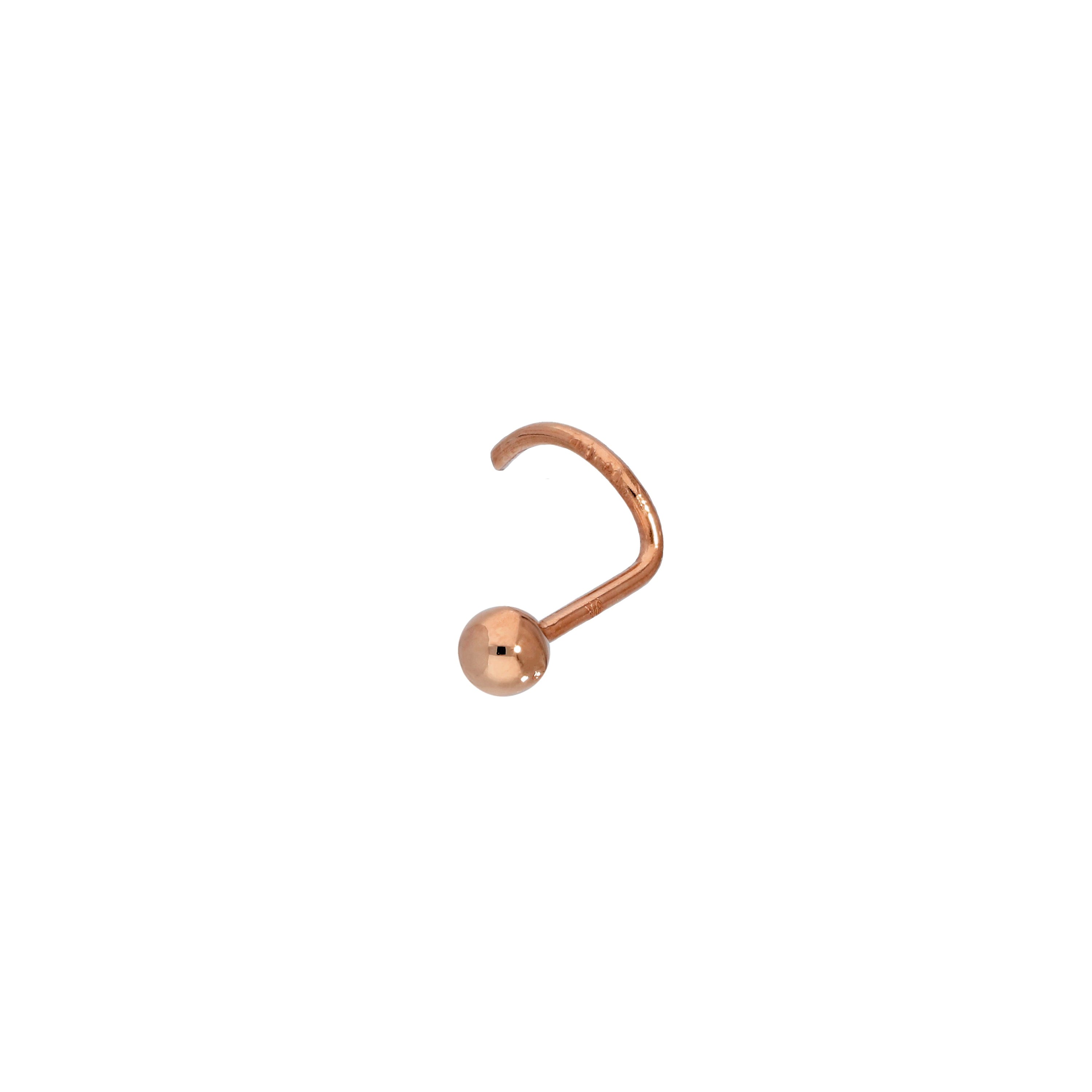 9 Karat Roségold 21Ga Nasenschraube