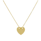 9 Karat Gold Gravierbar Herz Halskette 40,5 cm