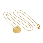 9 Karat Gold Gravierbar Kreis Halskette 40,5 cm