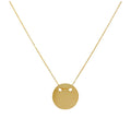 9 Karat Gold Gravierbar Kreis Halskette 40,5 cm