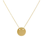 9 Karat Gold Gravierbar Kreis Halskette 40,5 cm