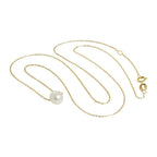 9 Karat Gold & 6 mm Perle Fein 1 mm Panzer Halskette 40,5 cm