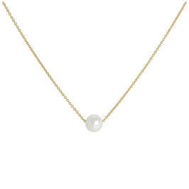 9 Karat Gold & 5 mm Perle 43 cm Halskette