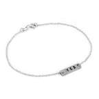 Personalisiertes Stab-Armband/Fußkettchen aus Sterlingsilber