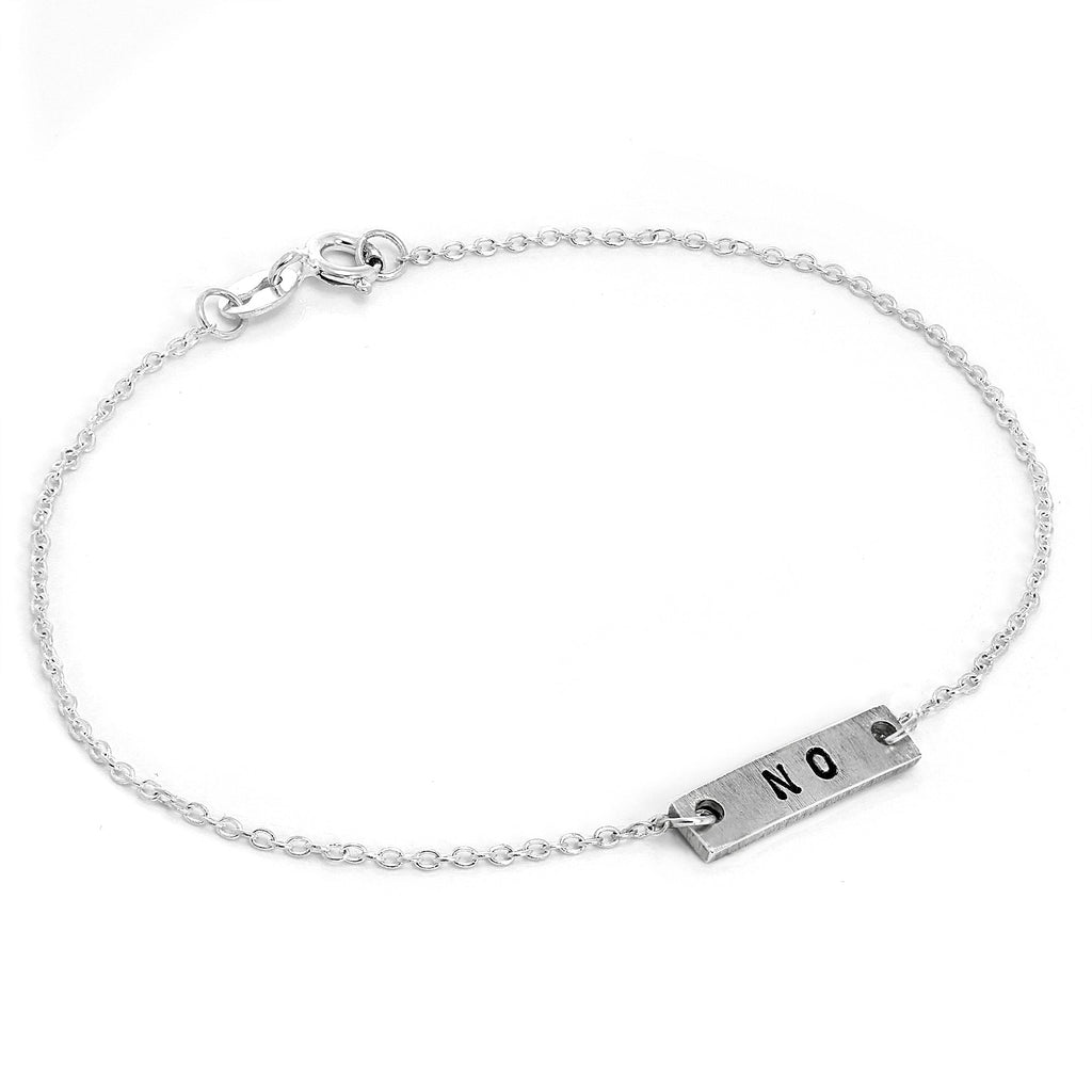 Personalisiertes Stab-Armband/Fußkettchen aus Sterlingsilber