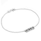 Personalisiertes Stab-Armband/Fußkettchen aus Sterlingsilber