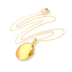 Vergoldet Sterlingsilber Gravierbar Oval Medaille an Kette 40,5 - 56 cm