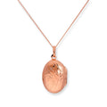 Rosévergoldet Sterlingsilber Oval Graviert Medaille 40,5 - 56 cm