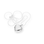 Sterlingsilber Gravierbares Herzmedaillon an einer Kette 40 - 55 cm