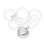 Sterlingsilber Graviertes Herzmedaillon an einer Kette 16 - 22 Zoll