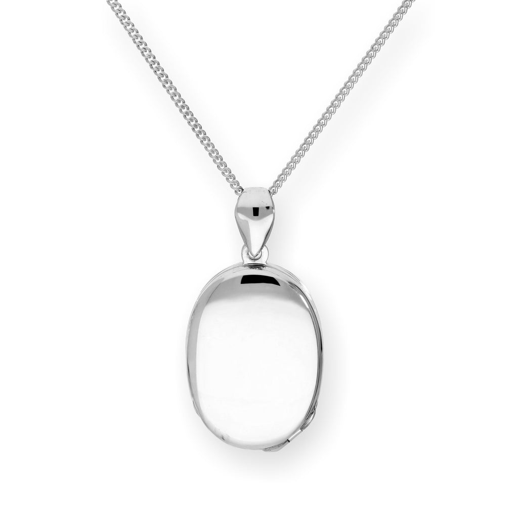 Sterlingsilber 4 Foto Ovales Familienmedaillon an einer Kette 40 - 60 cm