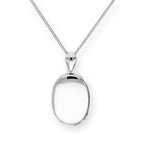 Sterlingsilber 4 Foto Ovales Familienmedaillon an einer Kette 40 - 60 cm