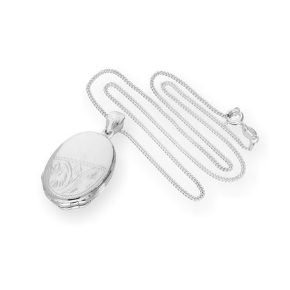 Sterling Silber 4 Foto Familien Medaillon an Kette 16 - 24 Zoll