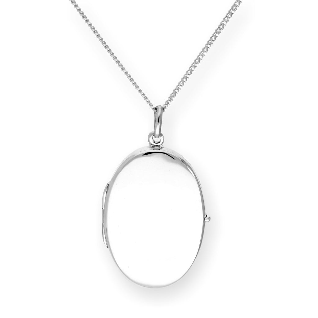 Großes gravierbares ovales Medaillon aus Sterlingsilber, 40–60 cm