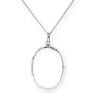 Großes gravierbares ovales Medaillon aus Sterlingsilber, 40–60 cm