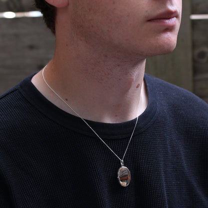 Sterling Silber ovales gravierbares Medaillon 16 - 22 Zoll