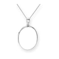 Großes Sterlingsilber Ovales Gravierbares Medaillon an einer Kette 40 - 60 cm