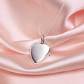 Gravierbares Herzmedaillon aus Sterlingsilber an einer Kette, 16–22 Zoll