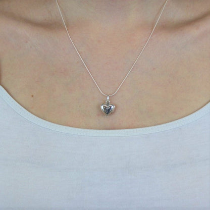 Sterling Silber Medaillon mit Herz in 16 - 22 Zoll