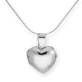 Sterlingsilber gravierbares Medaillon mit Herz auf Kette 16 - 22 Zoll