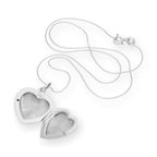Sterlingsilber gravierbares Blumenherz-Medaillon an einer Kette 40–55 cm