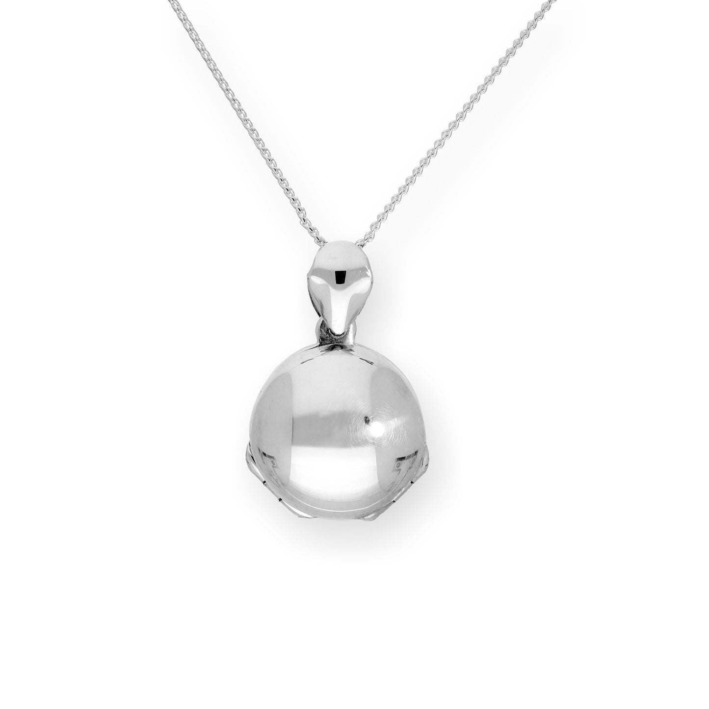 Winziges Sterling Silber 4 Foto gravierbares rundes Familienmedaillon an einer Kette 16–22 Zoll