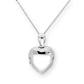 Gravierbares Herz-Familienmedaillon für 4 Fotos aus Sterlingsilber mit Kette, 40 - 55 cm