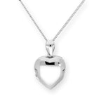Gravierbares Herz-Familienmedaillon für 4 Fotos aus Sterlingsilber mit Kette, 40 - 55 cm