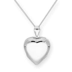 Großes gravierbares Herz-Familienmedaillon für 4 Fotos aus Sterlingsilber mit Kette, 40-60 cm