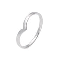 Sterlingsilber-Chevron-Ring Größe J – W