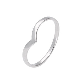 Sterlingsilber-Chevron-Ring Größe J – W