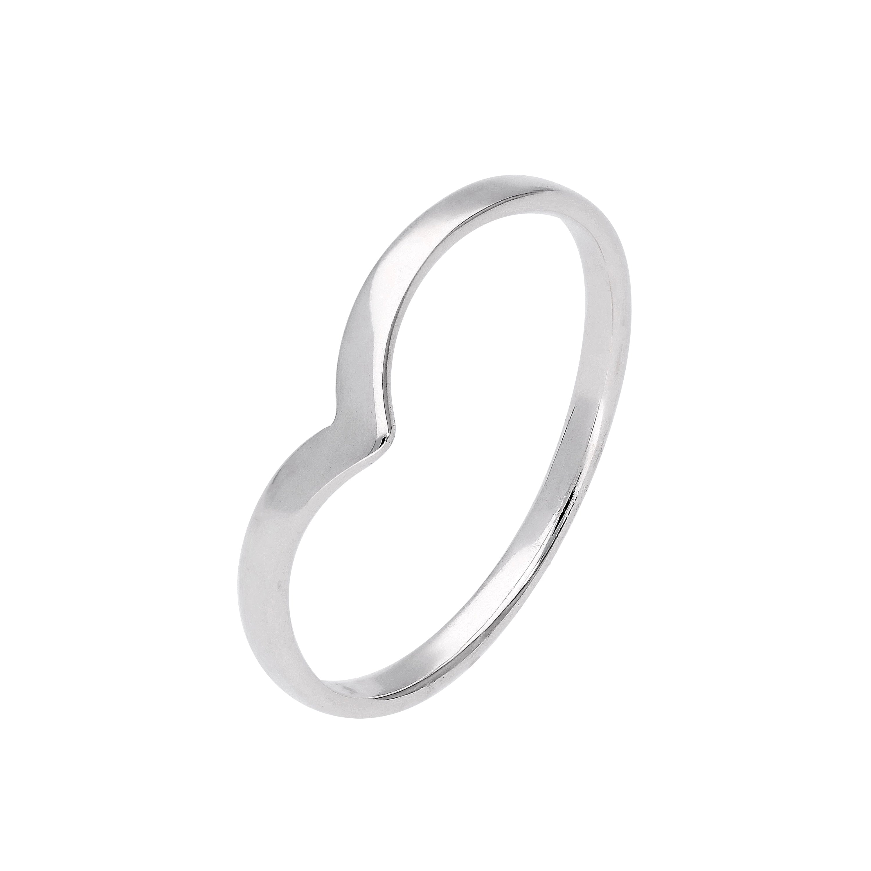 Sterlingsilber-Chevron-Ring Größe J – W