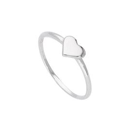 Sterlingsilber Herz Ring Größe J - W