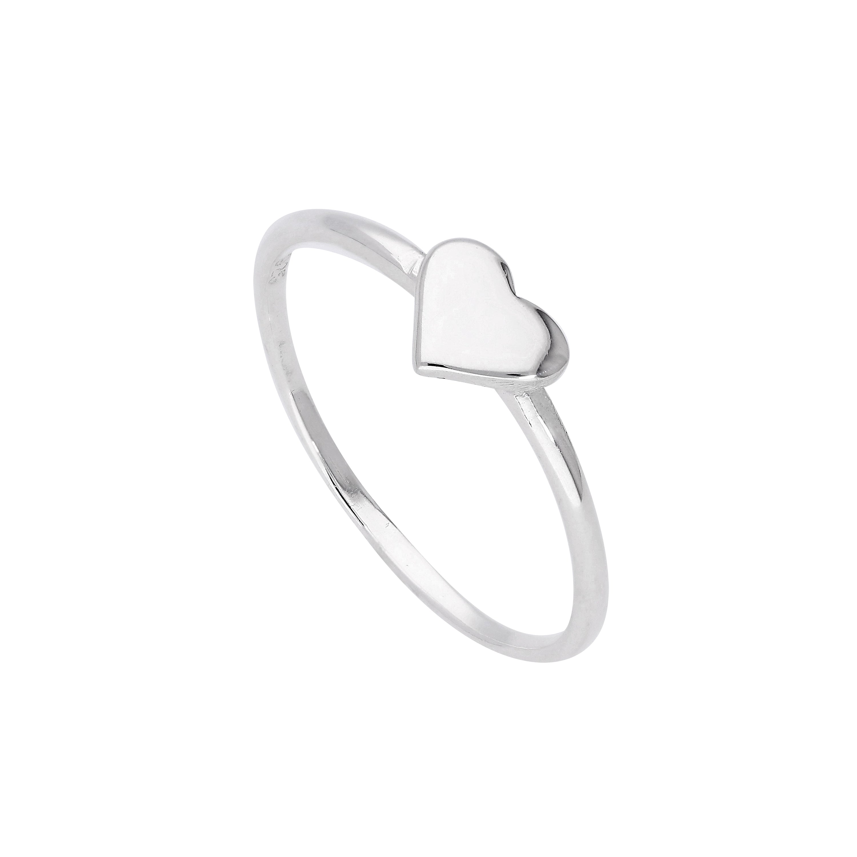 Sterlingsilber Herz Ring Größe J - W