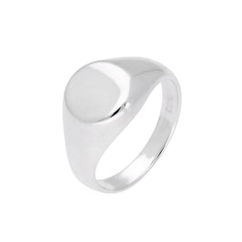 Sterlingsilber gravierbarer Herren Siegelring Größe J - Z+1