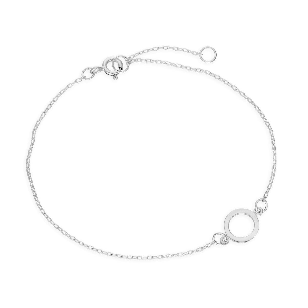 Armband aus Sterlingsilber mit Karma-Kreis, 18 cm