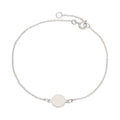 Sterlingsilber 18 cm Armband mit Gravierbarm Kreis