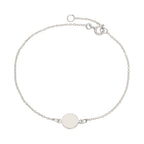 Sterlingsilber 18 cm Armband mit Gravierbarm Kreis