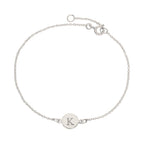 Sterlingsilber 18 cm Armband mit Gravierbarm Kreis
