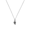 Sterlingsilber Kleines Blatt Anhänger Halskette 35,5 - 56 cm